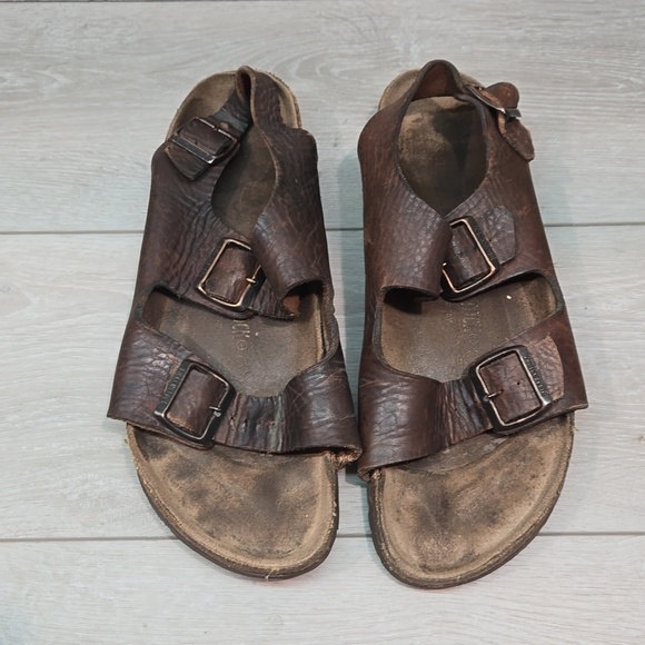 Birkenstock Mens Milano Leather Sandals Flats shoes sz 44/11 Regular main image 8